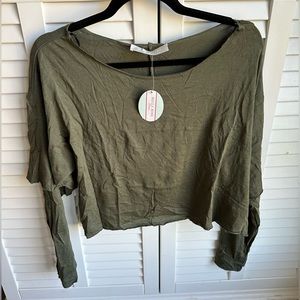 Double Zero Layered Long Sleeve Crop Top